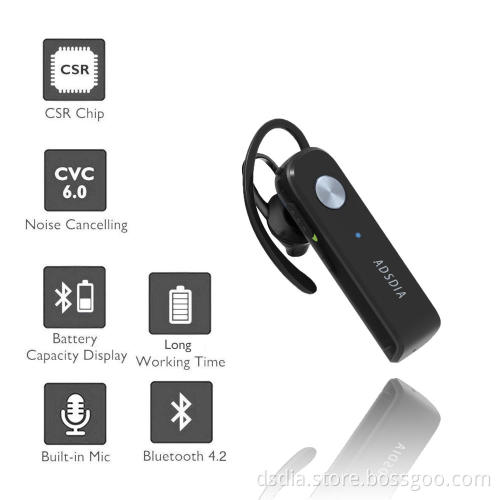 Bluetooth Headset Waterproof IPX5 HD Stereo Sweat-proof In-ear Earphone-(ADSDIA)